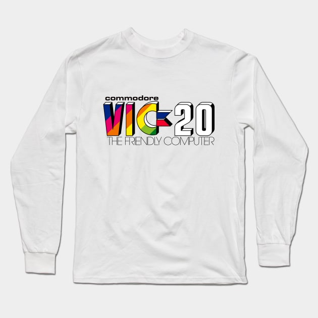 Commodore VIC-20 - Version 4 Black Long Sleeve T-Shirt by RetroFitted